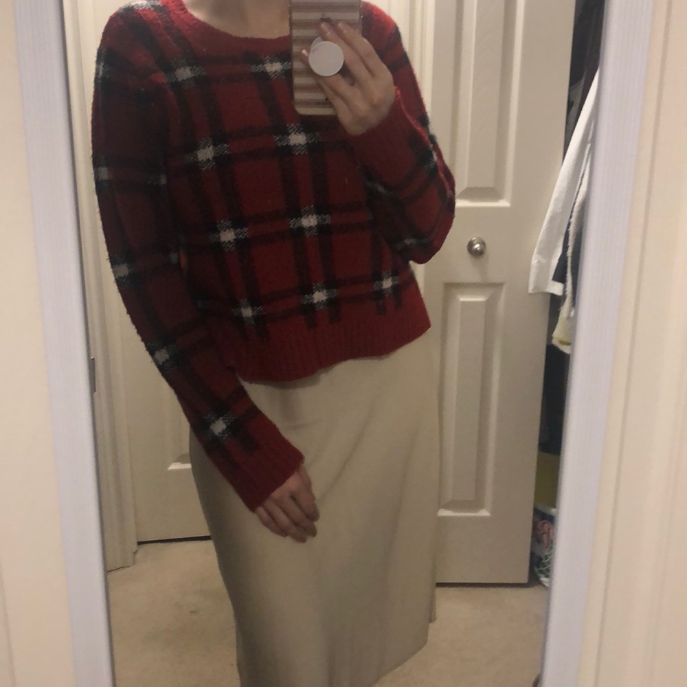 Plaid really warm sweater